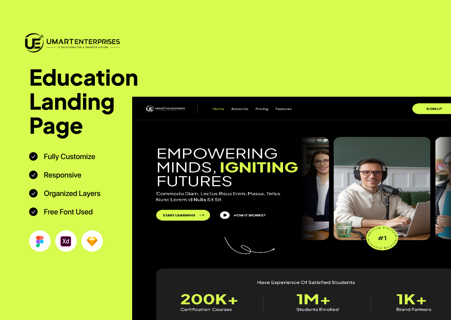 Education Landing Page