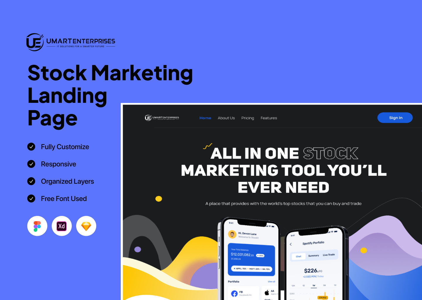 Stock Marketing Landing Page